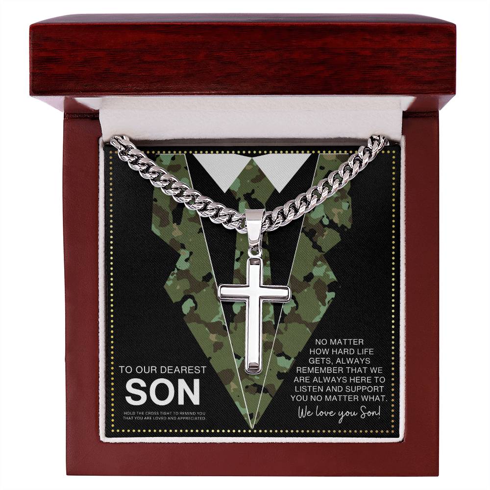 JGF Jewelry Gifts for Family  Army Son Gifts From Mom and Dad US Navy Necklace