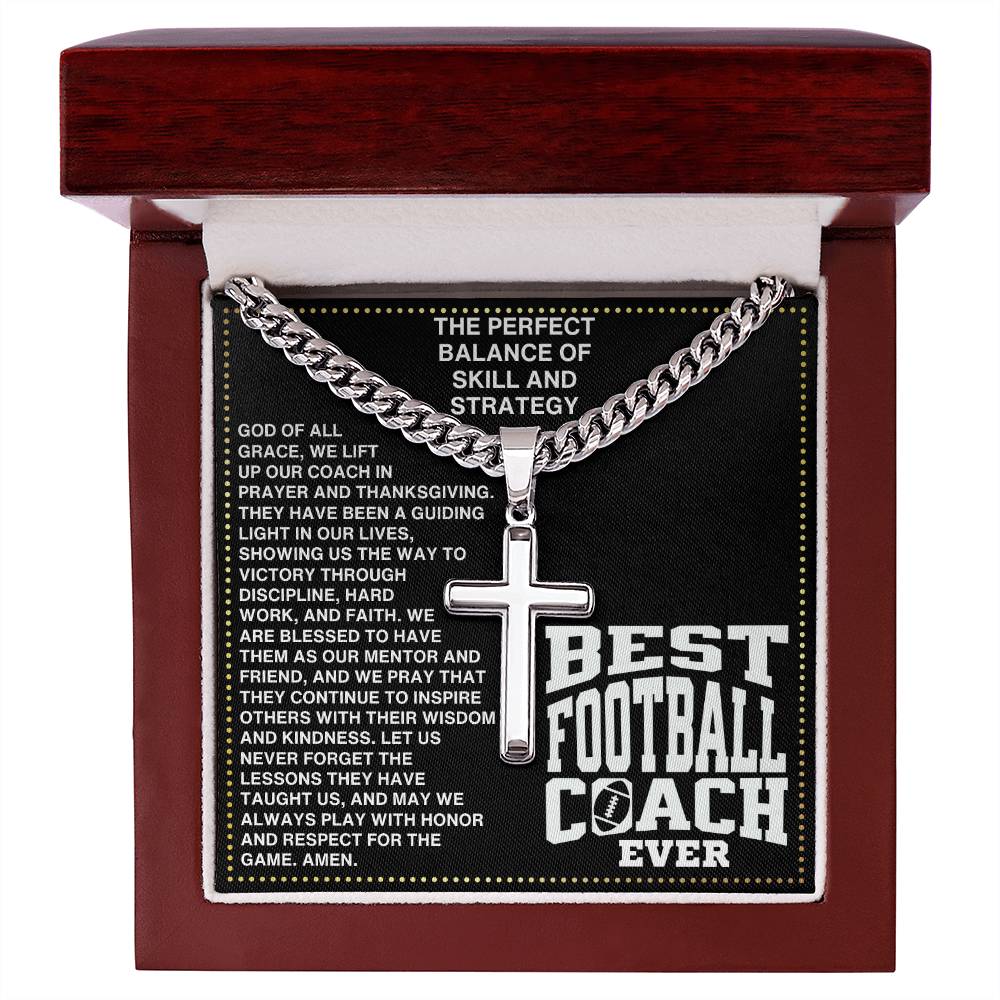JGF Jewelry Gifts for Family Coach Football Necklace For Boys