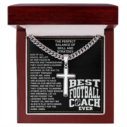 JGF Jewelry Gifts for Family Coach Football Necklace For Boys