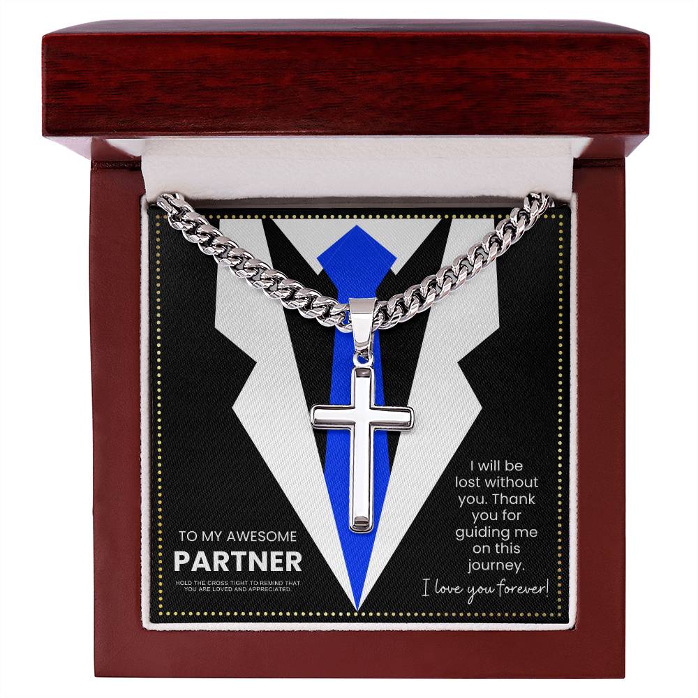 JGF Jewelry Gifts for Family Cross Necklace For Him Partner Gifts