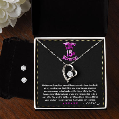 JGF Jewelry Gifts for Family | 15 Year Old Teenage Girl Birthday Gift Ideas | Heart Shaped Pendant Necklace Sterling Silver