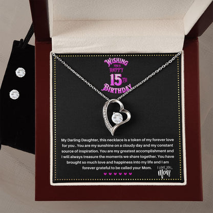 JGF Jewelry Gifts for Family | Teenage Girl Gifts For 15 Year Old Girl | Necklace And Earring Sets For Women Simple