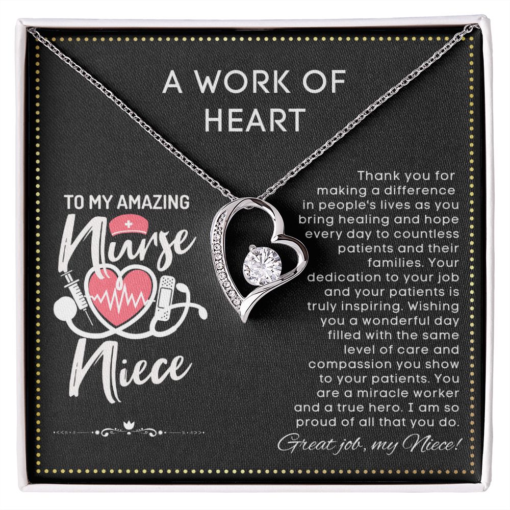 JGF Jewelry Gifts for Family | My Favorite Nurse Calls Me Niece | Nurse Practitioner Graduation Necklace Gift