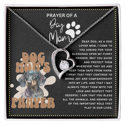JGF Jewelry Gifts for Family Prayer For My Pet Dog Lover Mom Heart Necklace