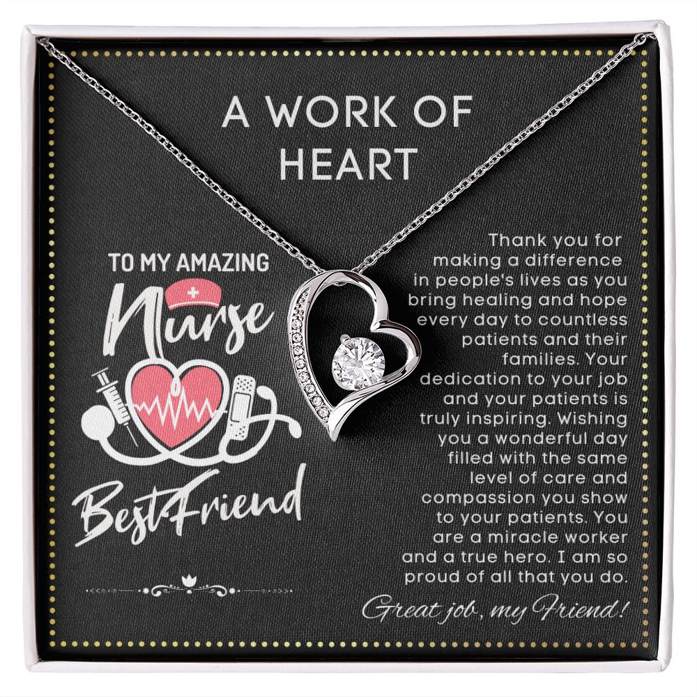 JGF Jewelry Gifts for Family | Nurse Practitioner Graduation Necklace Gift | My Favorite Nurse Calls Me Best Friend