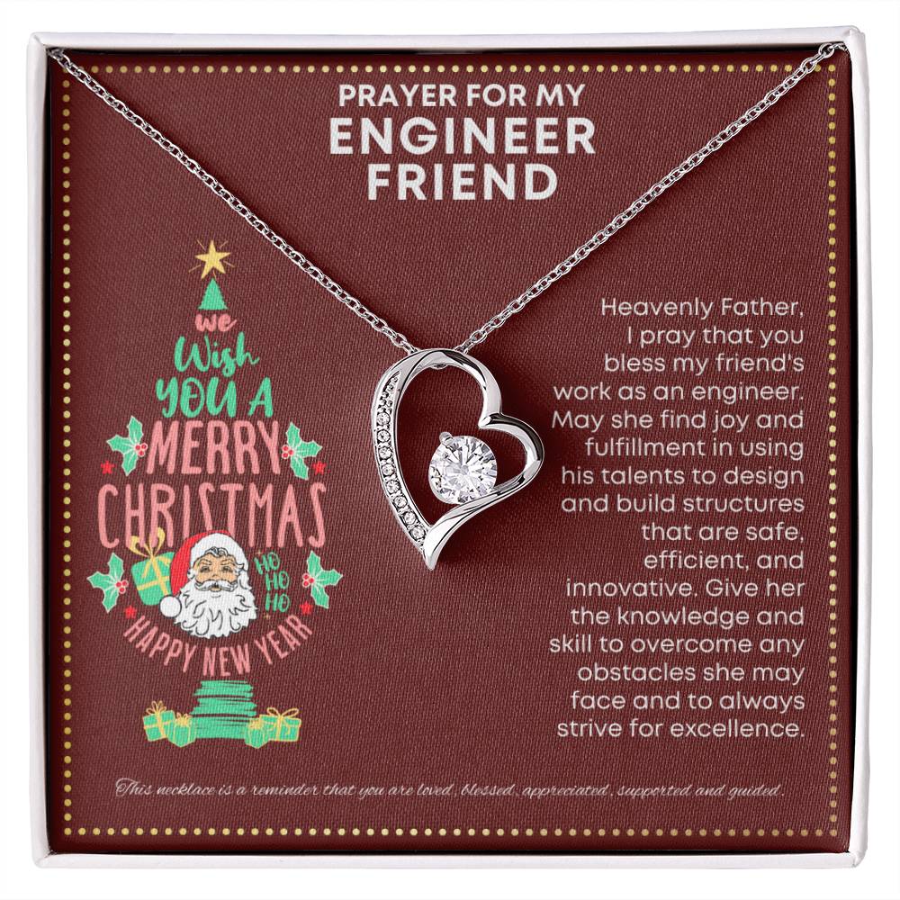JGF Jewelry Gifts for Family Engineer Gifts For Adults Friend Simple Heart Necklace