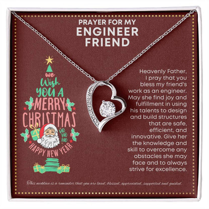 JGF Jewelry Gifts for Family Engineer Gifts For Adults Friend Simple Heart Necklace