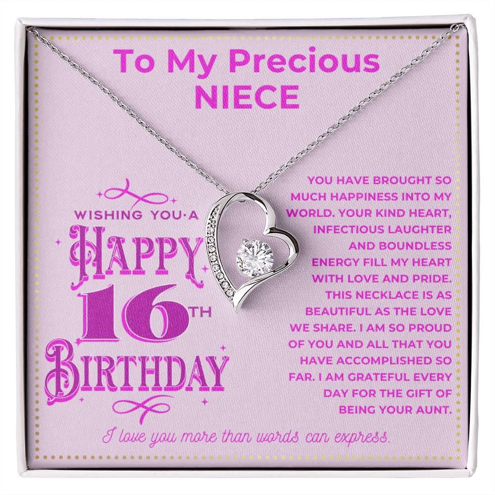 JGF Jewelry Gifts for Family Heart Necklace For Niece 16th Birthday From Uncle