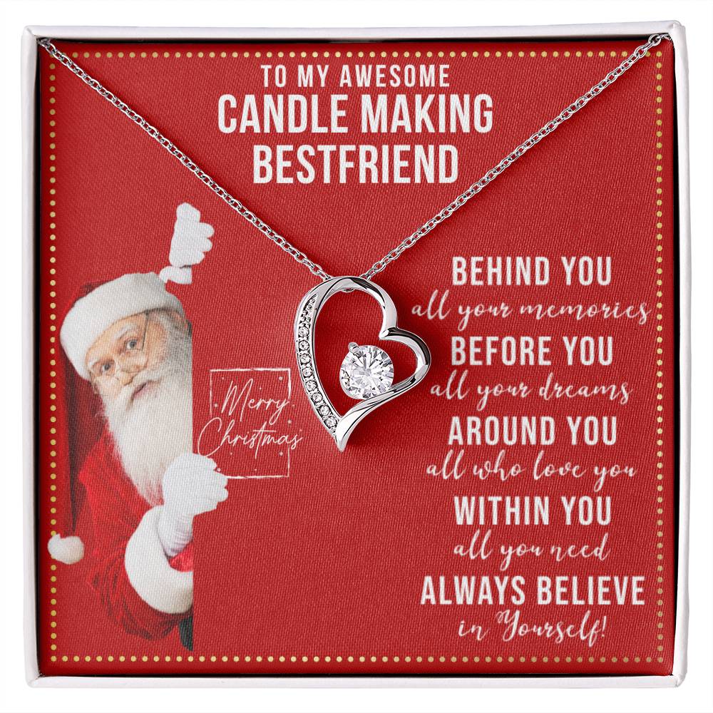 JGF Jewelry Gifts for Family Gift To My Bestie BFF Heart Necklace For Candle Making Female Friend