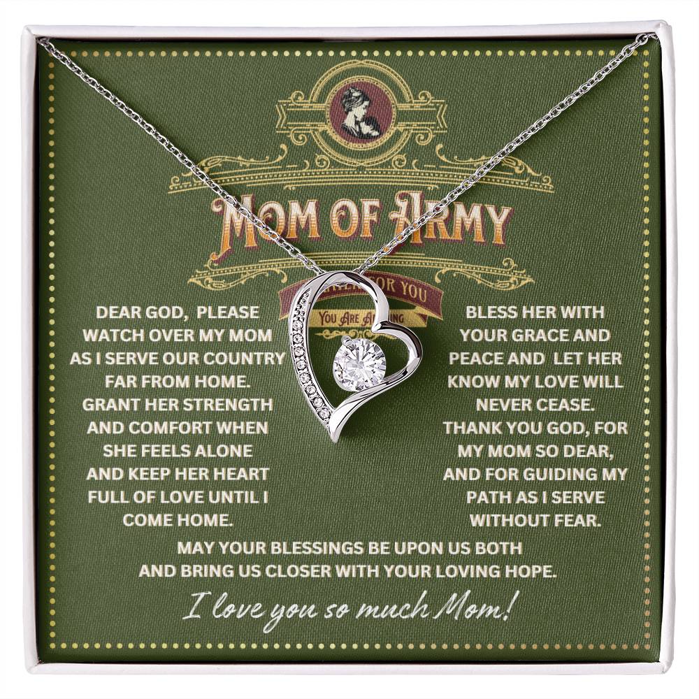 JGF Jewelry Gifts for Family Prayer for Mom of Army Necklace Pendant Jewelry For Women From Daughter and Son