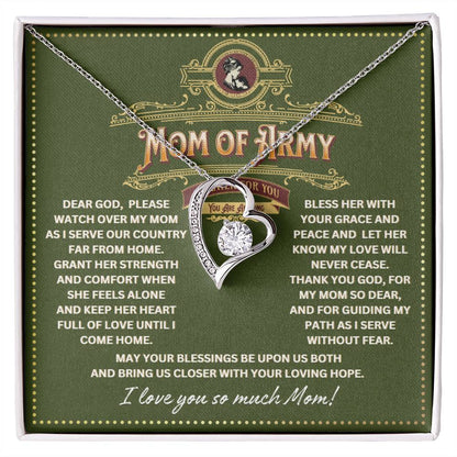 JGF Jewelry Gifts for Family Prayer for Mom of Army Necklace Pendant Jewelry For Women From Daughter and Son