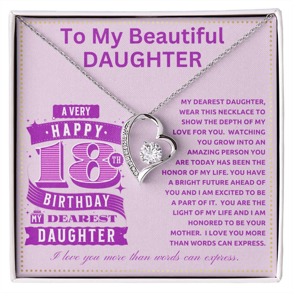 JGF Jewelry Gifts for Family Happy 18th Birthday Card Daughter