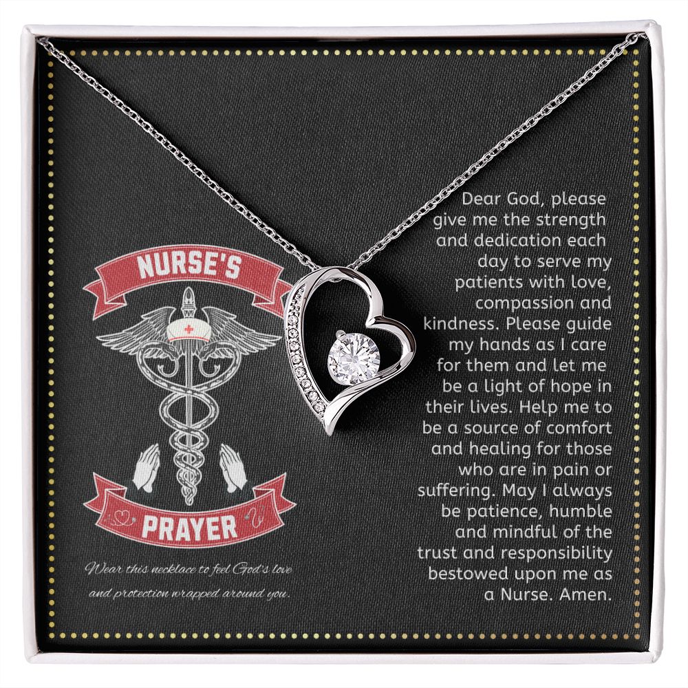 JGF Jewelry Gifts for Family | Nurses Prayer Necklace Sterling Silver | Nurse Practitioner Graduation Gifts For Women