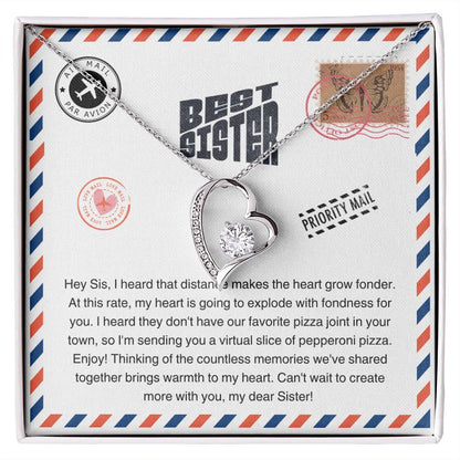 JGF Jewelry Gifts for Family | Best Sister Ever Moving Away From Home New Job Beginnings Gift | Trendy Heart Pendant Necklace Jewelry