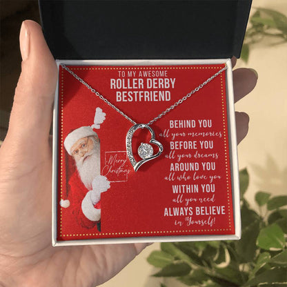 JGF Jewelry Gifts for Family To My BFF Heart Necklace Gift For Roller Derby Adult Female Friend