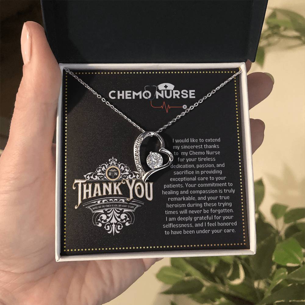 JGF Jewelry Gifts for Family Chemo Nurse RN Thank You Gifts for Women Heart Necklace