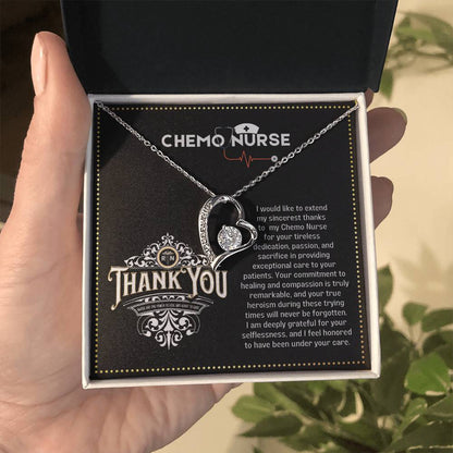 JGF Jewelry Gifts for Family Chemo Nurse RN Thank You Gifts for Women Heart Necklace