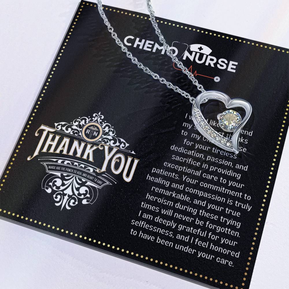 JGF Jewelry Gifts for Family Chemo Nurse RN Thank You Gifts for Women Heart Necklace