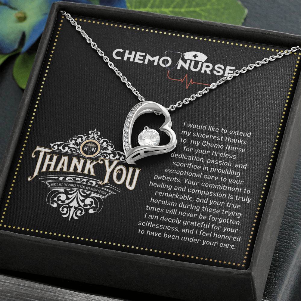 JGF Jewelry Gifts for Family Chemo Nurse RN Thank You Gifts for Women Heart Necklace