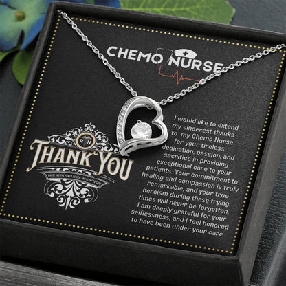 JGF Jewelry Gifts for Family Chemo Nurse RN Thank You Gifts for Women Heart Necklace