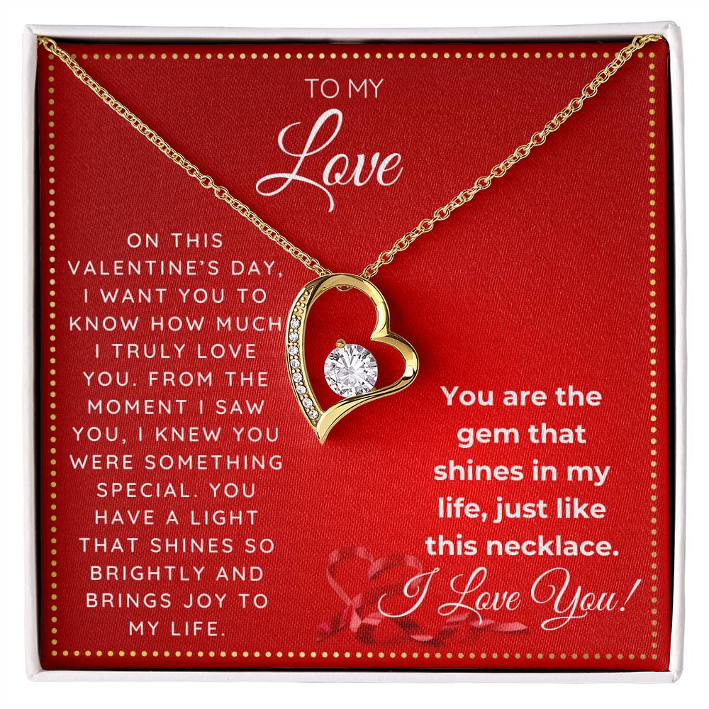 JGF Jewelry Gifts for Family Single Heart Necklace To My Love