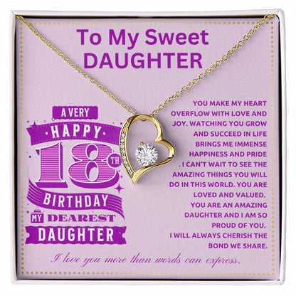 JGF Jewelry Gifts for Family 18th Birthday Card Daughter Turning 18 Year Old Ideas