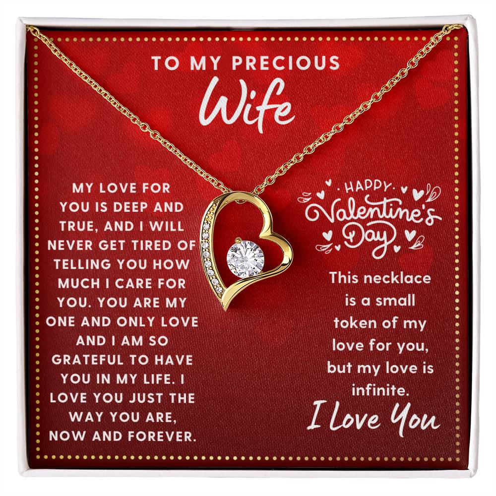 JGF Jewelry Gifts for Family To My Wife - Valentine's Day Forever Love Necklace