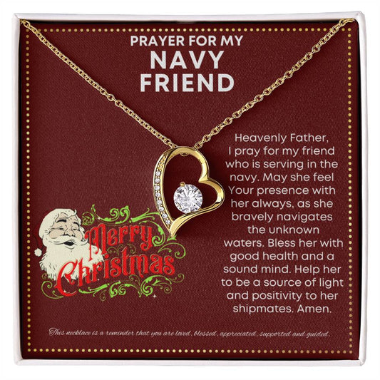 JGF Jewelry Gifts for Family Heart Necklace US Military Retirement Gifts For Women Navy Friend