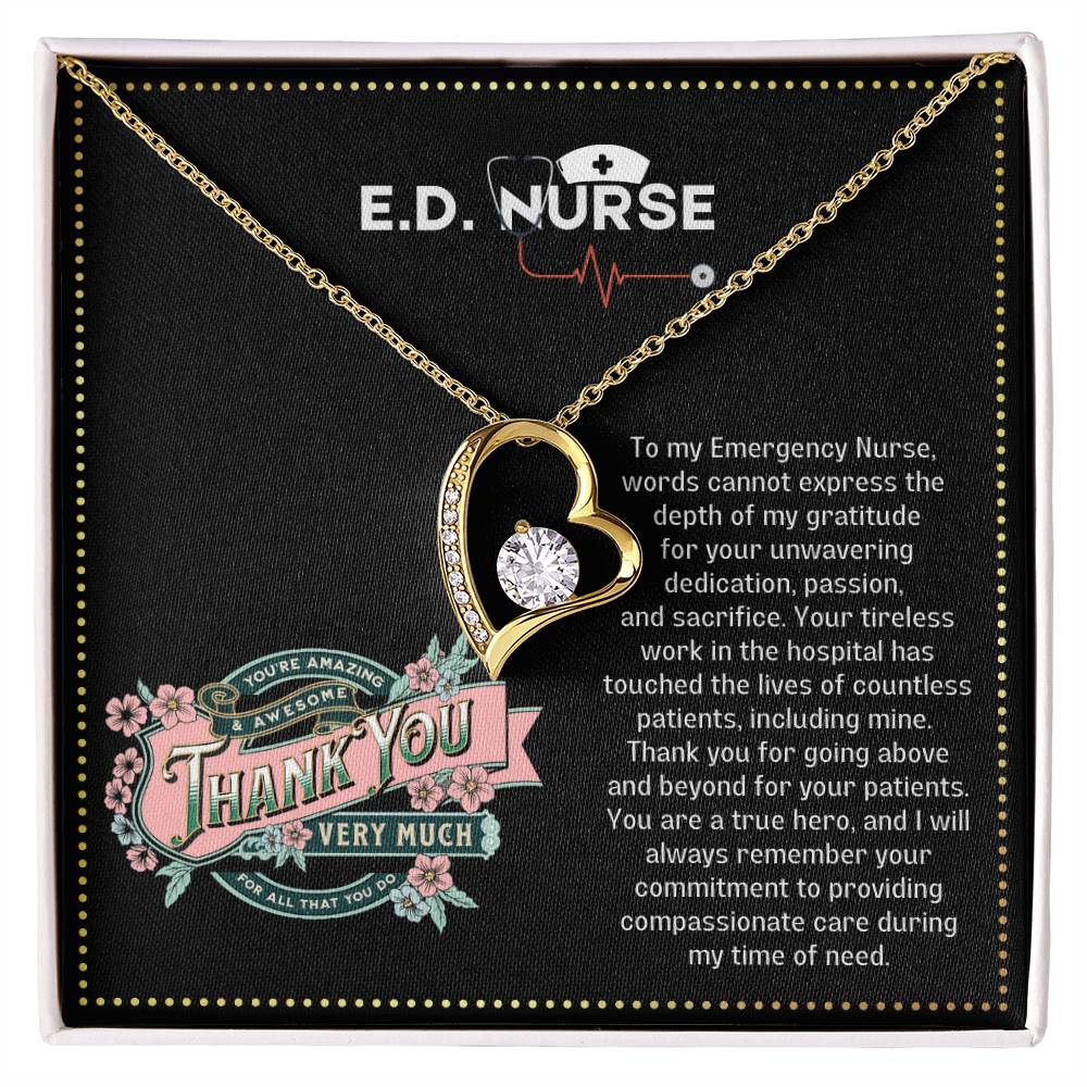 JGF Jewelry Gifts for Family ED ER RN Nurse Necklace Gifts Thank You