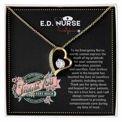 JGF Jewelry Gifts for Family ED ER RN Nurse Necklace Gifts Thank You