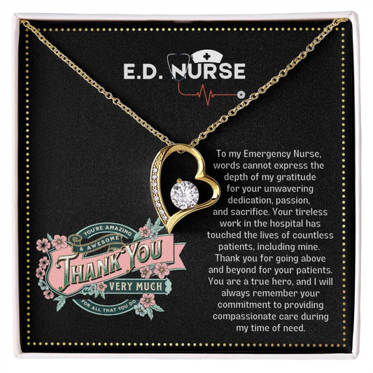 JGF Jewelry Gifts for Family ED ER RN Nurse Necklace Gifts Thank You