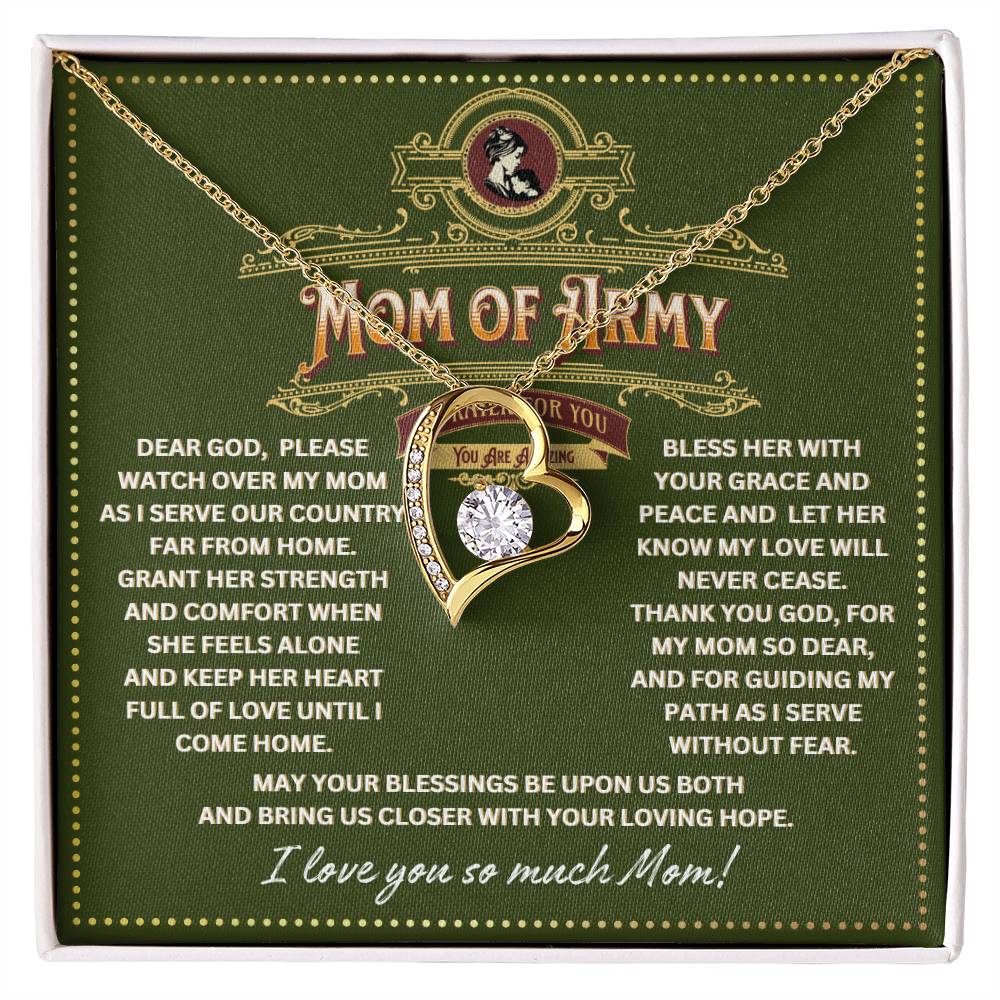 JGF Jewelry Gifts for Family Prayer for Mom of Army Necklace Pendant Jewelry For Women From Daughter and Son