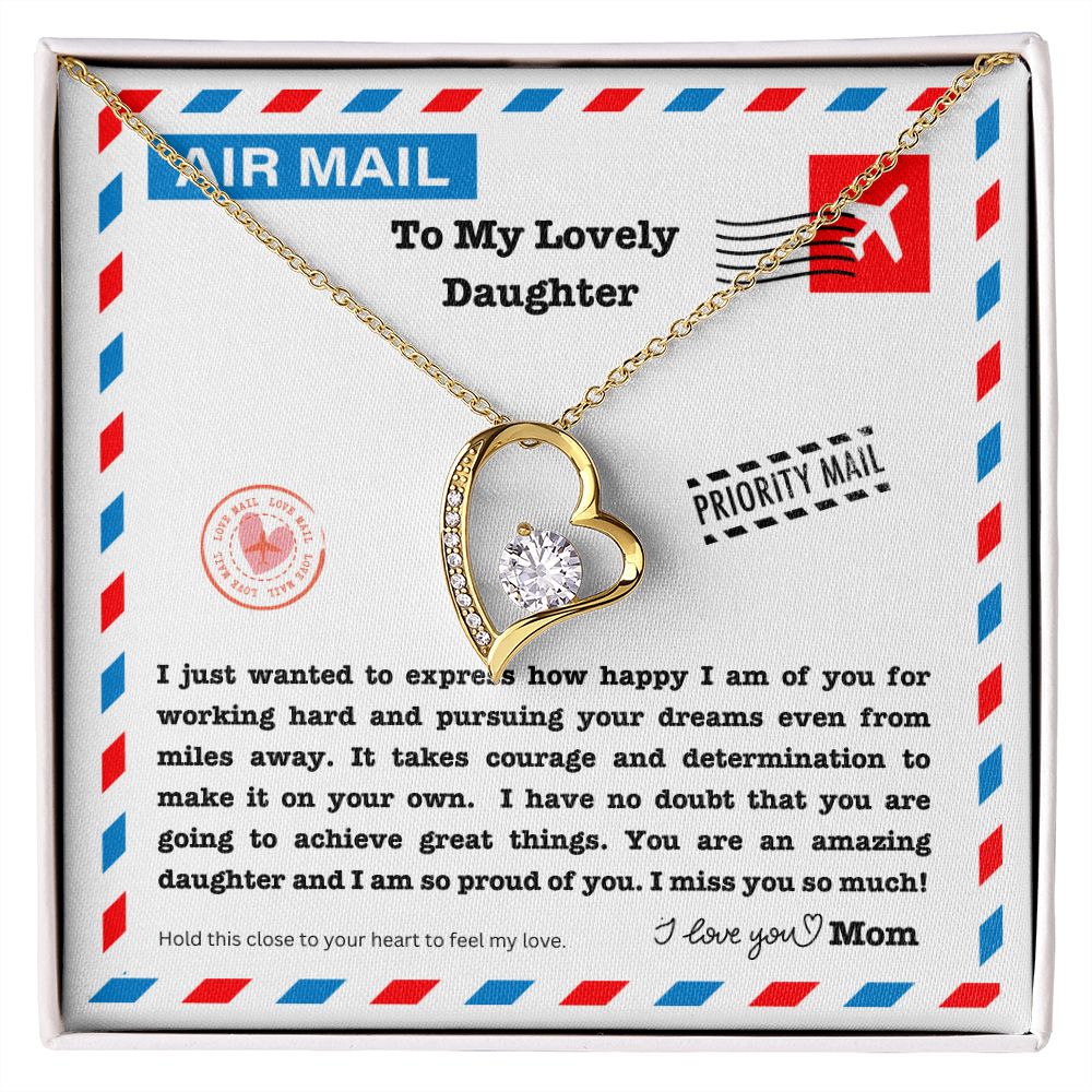 JGF Jewelry Gifts for Family | Long Distance Birthday Gifts For Adult Daughter | Simple Single Heart Shaped Charm Pendant Necklace