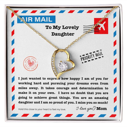 JGF Jewelry Gifts for Family | Long Distance Birthday Gifts For Adult Daughter | Simple Single Heart Shaped Charm Pendant Necklace