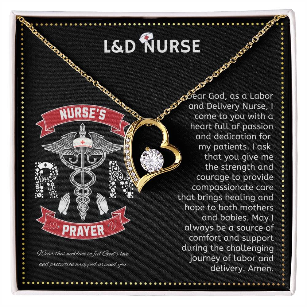 JGF Jewelry Gifts for Family | L&D Labor And Delivery Nurse Heart Necklace Gifts For Women