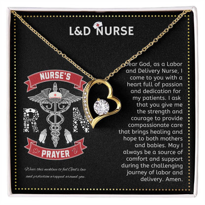 JGF Jewelry Gifts for Family | L&D Labor And Delivery Nurse Heart Necklace Gifts For Women