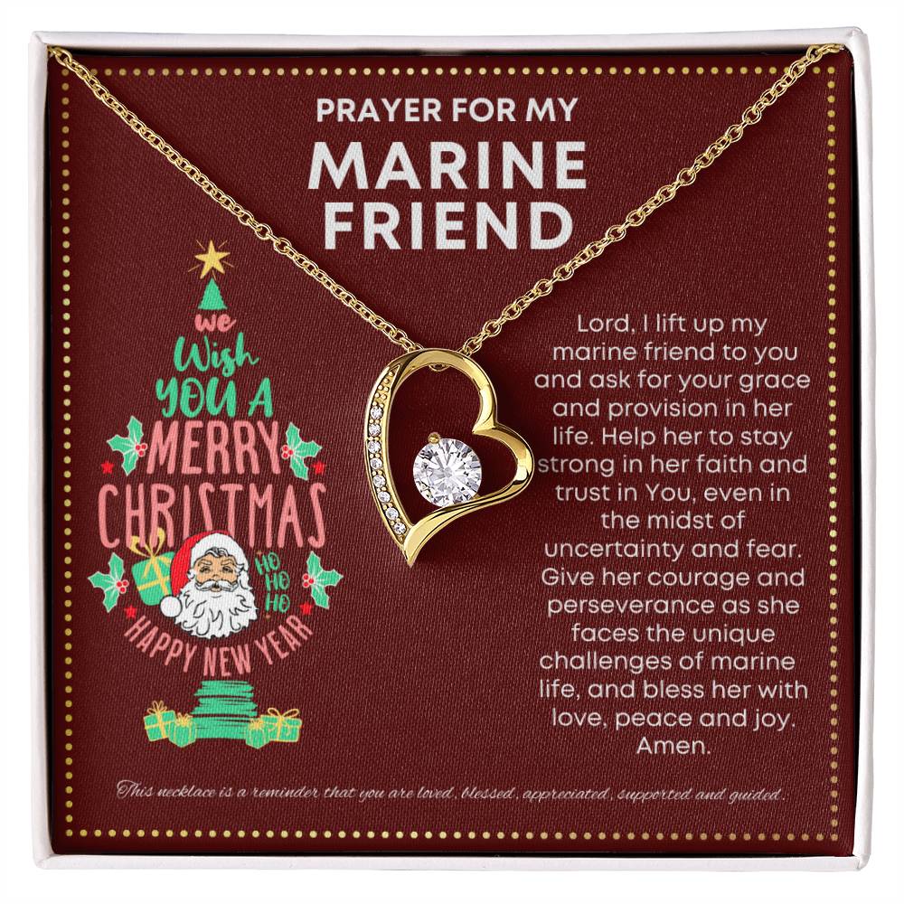 JGF Jewelry Gifts for Family US Marine Corps Gifts For Women Cute Heart Necklace
