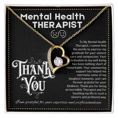 JGF Jewelry Gifts for Family Mental Health Therapist Gifts For Women Heart Necklace
