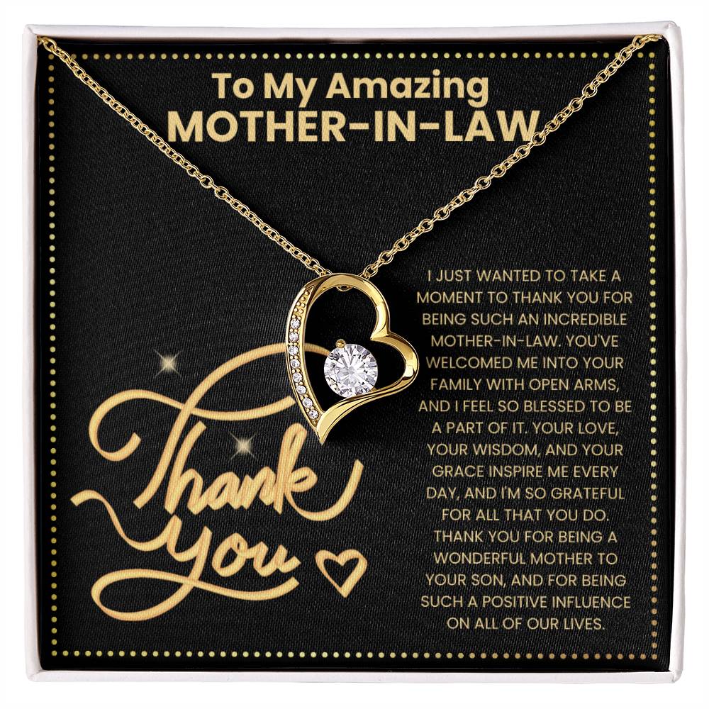 JGF Jewelry Gifts for Family Heart Necklace To My Amazing Mother In Law