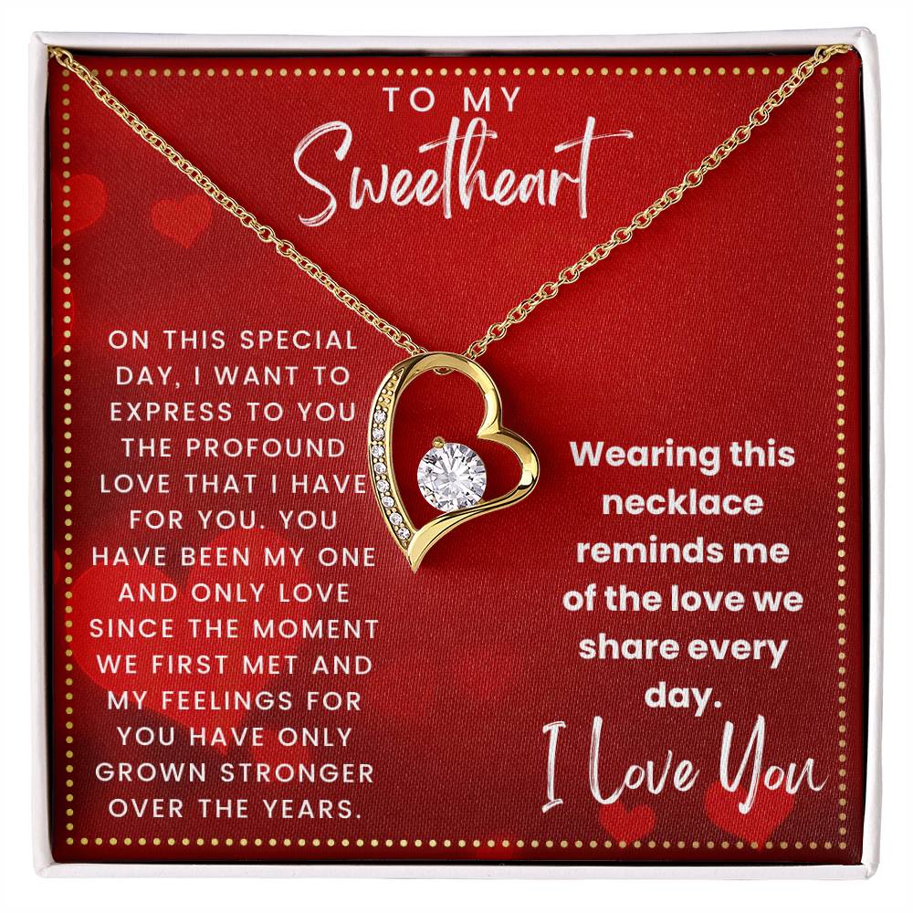 JGF Jewelry Gifts for Family To My Sweetheart Necklace I Love You
