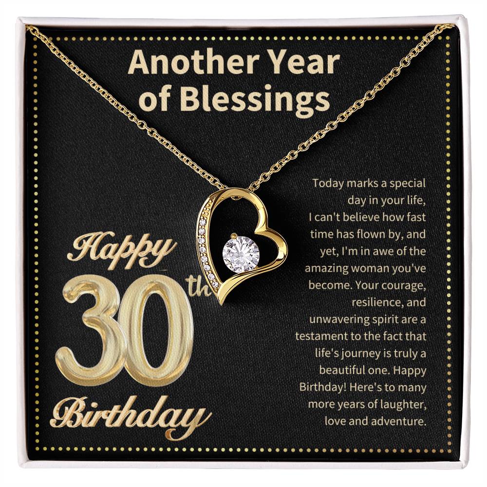 JGF Jewelry Gifts for Family Happy 30th Birthday Card for Women