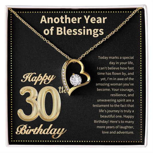 JGF Jewelry Gifts for Family Happy 30th Birthday Card for Women