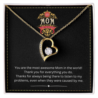 JGF Jewelry Gifts for Family | Funny Message Card Jewelry for Mom | Heart Pendant Necklace Gag Gift for Mother