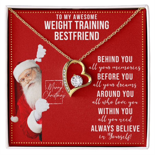 JGF Jewelry Gifts for Family Gift To My Bestie BFF Heart Necklace For Weight Training Female Friend