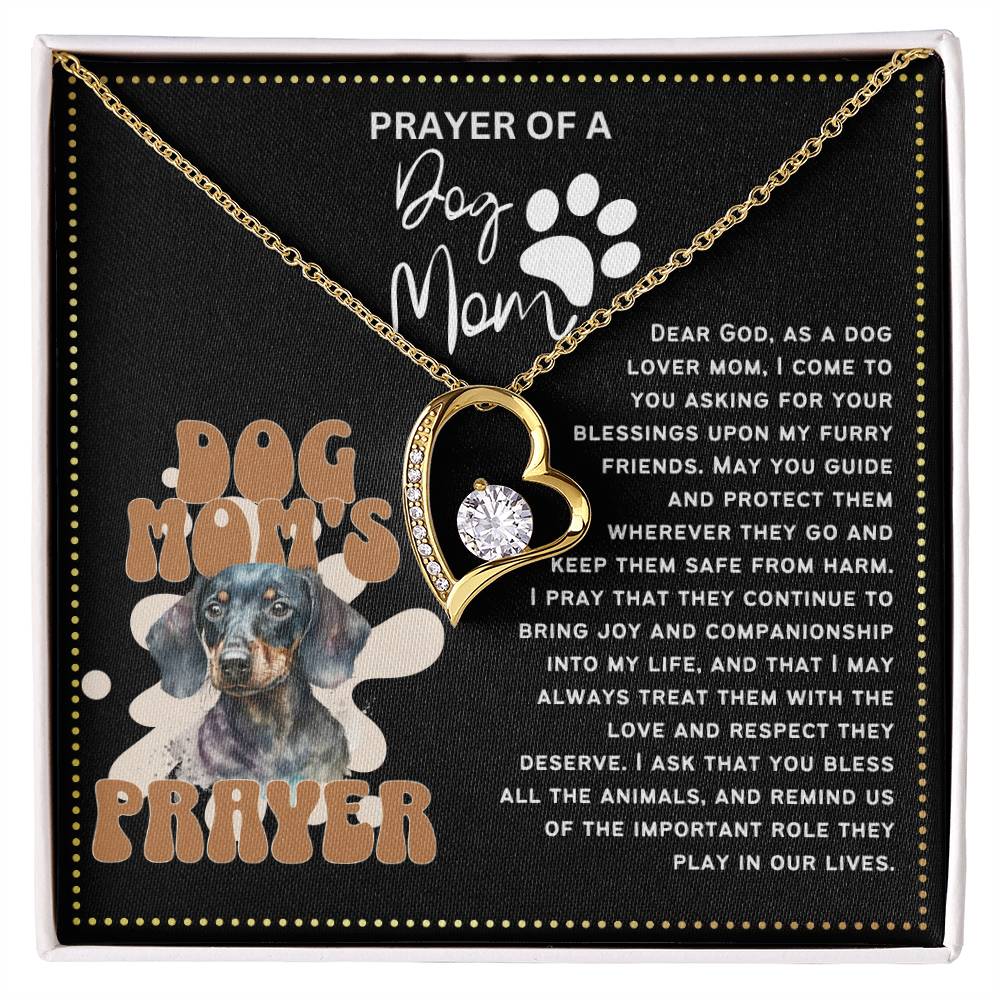 JGF Jewelry Gifts for Family Prayer For My Pet Dog Lover Mom Heart Necklace