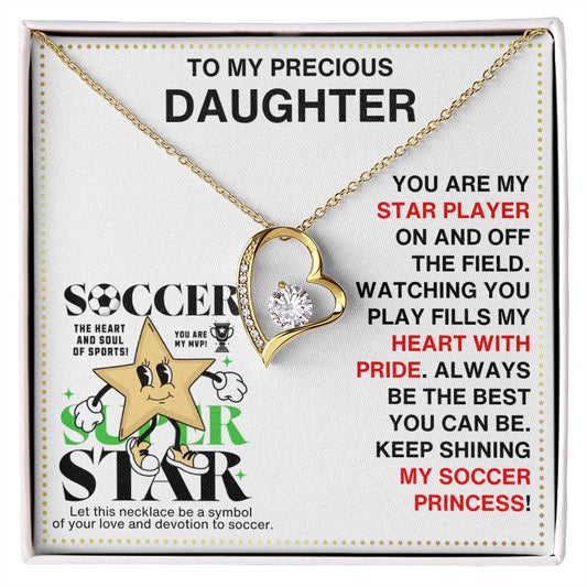 JGF Jewelry Gifts for Family Soccer Necklace For Girls Silver