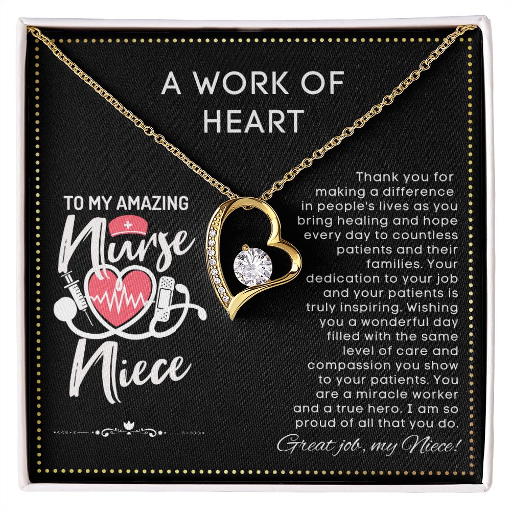 JGF Jewelry Gifts for Family | My Favorite Nurse Calls Me Niece | Nurse Practitioner Graduation Necklace Gift