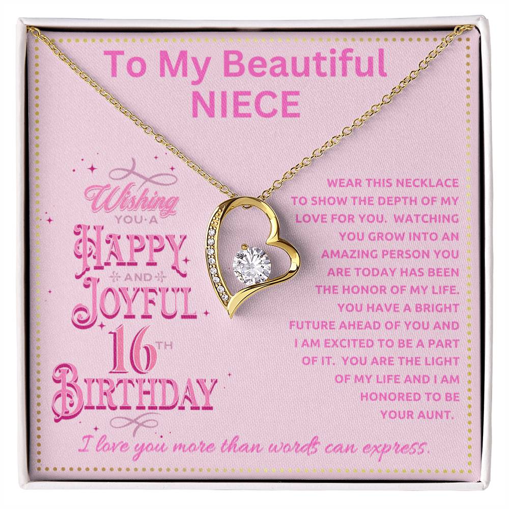 JGF Jewelry Gifts for Family 16th Birthday Card For Niece From Aunt And Uncle