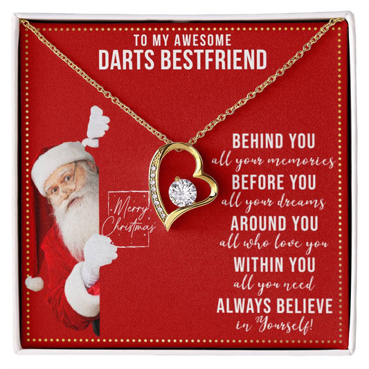 JGF Jewelry Gifts for Family To My BFF Bestie Heart Necklace For Darts Female Friend