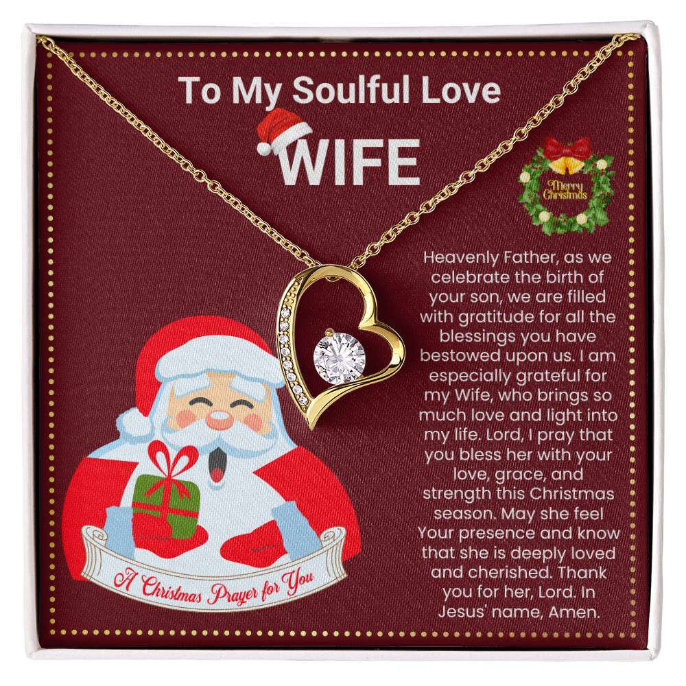 JGF Jewelry Gifts for Family Christmas Message Card Heart Shaped Necklaces For Women Stainless Steel